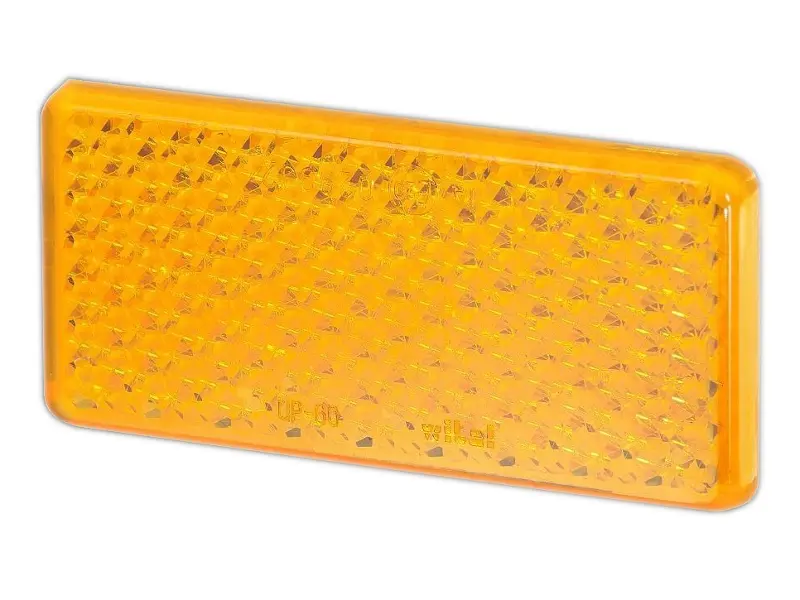 Odblask żółty pomarańczowy prostokątny samoprzylepny duży 46x96