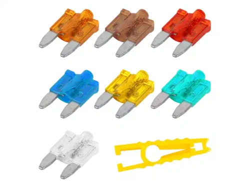 Zestaw bezpieczników samochodowych MINI z diodą LED - 1