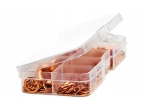 Zestaw podkładek miedzianych w etui 200szt.