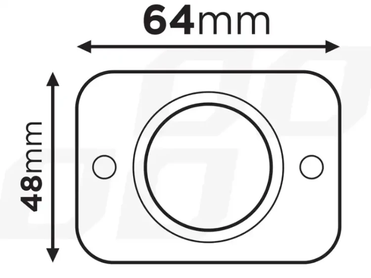 Ładowarka samochodowa USB-C i USB QC 3.0 wodoodporna - wymiary