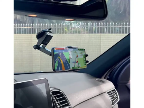 Uchwyt do telefonu na szybę, kokpit lub w kratkę, 2W1, 360° - 1