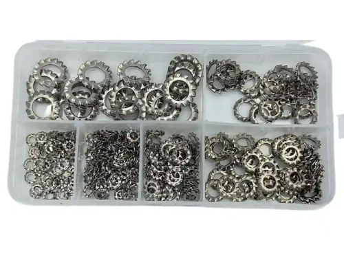 Podkładki sprężyste ząbkowane zestaw 300 szt. - 1