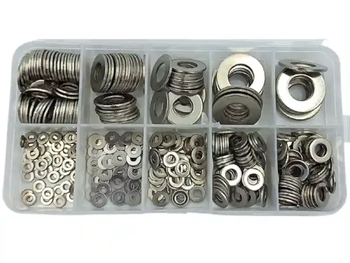 Podkładki stalowe zwykłe M2 - M10 360 szt. zestaw - 1