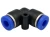 Złącze wtykowe tekalan kątowe 5mm Blue
