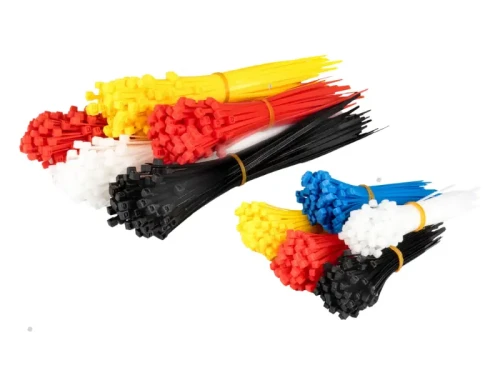 Opaski zaciskowe plastikowe - kolorowe - zestaw 1000 sztuk - 1