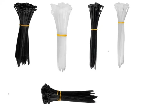 Opaski zaciskowe plastikowe - kolorowe - zestaw 500 sztuk - 1