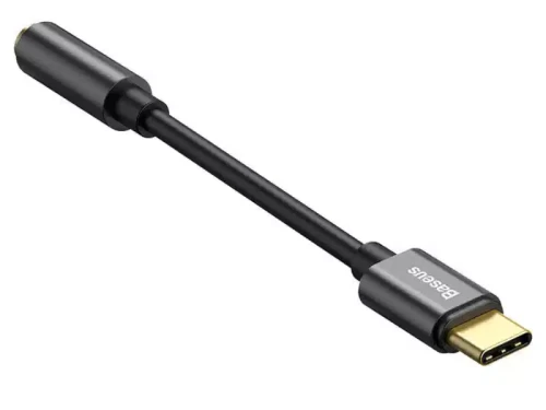Adapter Baseus L54 USB-C na Jack 3,5mm czarny - 1