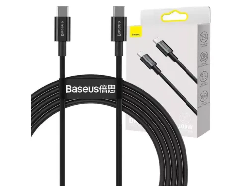 Kabel USB-C 2m, 100W, 5A, bardzo szybki, BASEUS