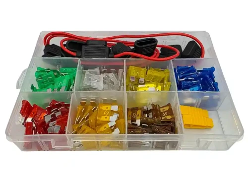 Zestaw bezpieczników samochodowych i gniazd UNI