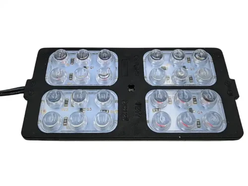 Lampka ostrzegawcza LED 12V 24 diody czerwono-niebieska migająca