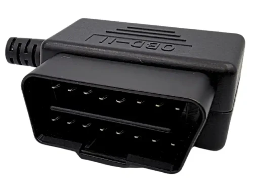 Wtyk OBD2 męski kątowy na kabel