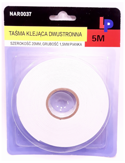Taśma dwustronnie klejąca pianka