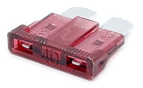 Bezpiecznik samochodowy UNI 40A 12V 24V bordowy 1szt.