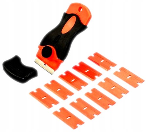 Nożyk do usuwania folii kleju i naklejek z wymiennymi ostrzami