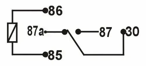 Przekaźnik 12V 30A MAA-S-112-CF schemat podłączenia