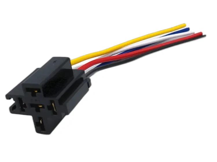 Gniazdo przekaźnika 12V 24V 5 styków z przewodami