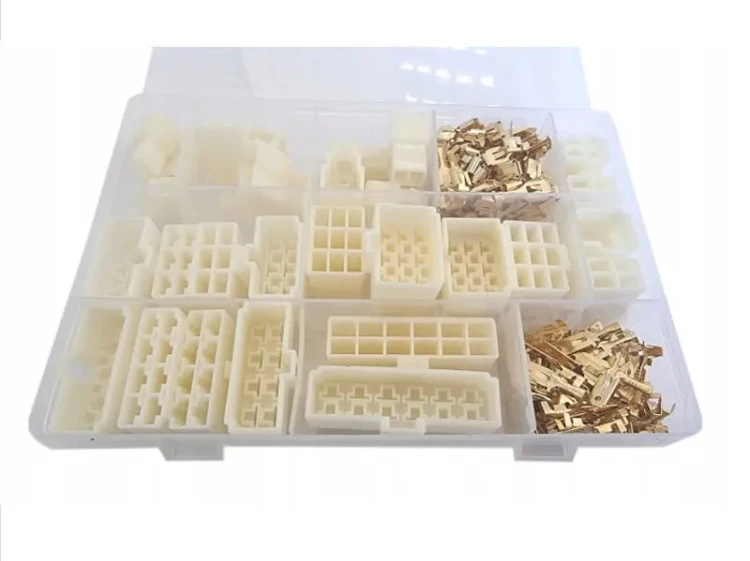 Zestaw złącz kostek elektrycznych samochodowych 1-12 PIN zestaw 186 szt.