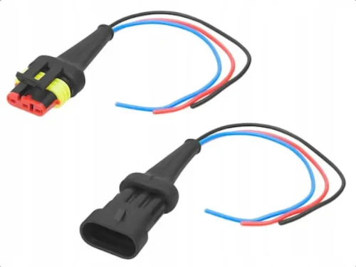 Kostka hermetyczna 3 PIN z przewodami