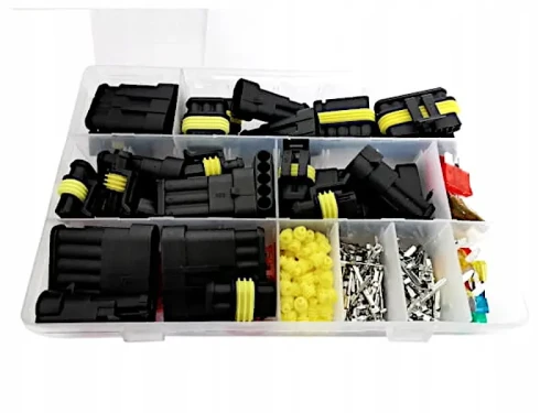 Zestaw wodoszczelnych złącz do kabli i bezpieczników MINI i UNI