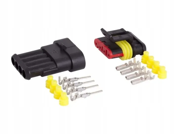 Kostka złącze hermetyczne wtyk i gniazdo SUPERSEAL 4 PIN