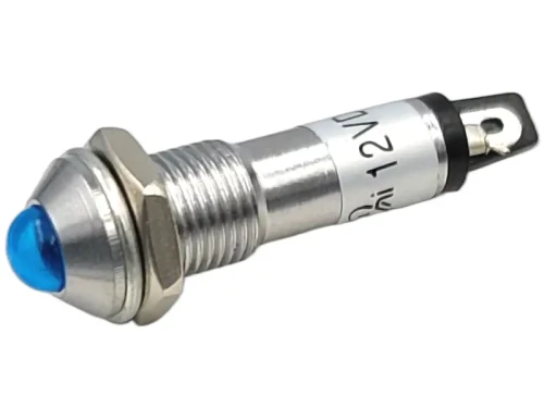 Kontrolka LED 12V wypukła niebieska