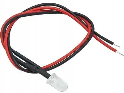 Kontrolka led 12V z przewodami