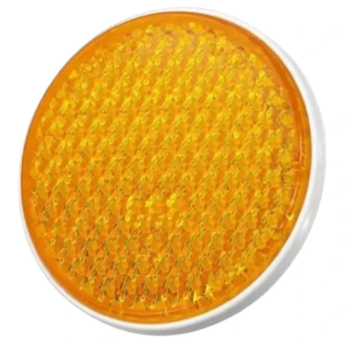 Odblask okrągły żółty samoprzylepny 75mm