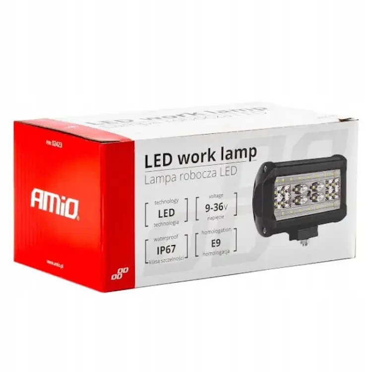 Lampa robocza LED 12V 24V prostokątna opakowanie_2