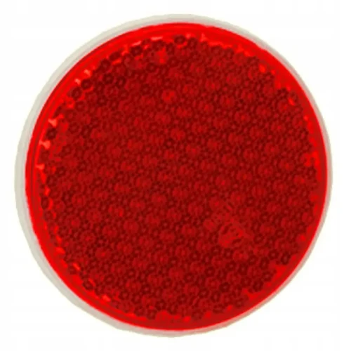 Odblask czerwony na tył okrągły przykręcany