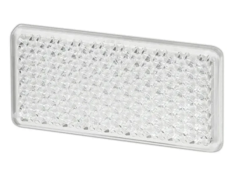 Lampka odblaskowa biała prostokątna samoprzylepna 46x96mm