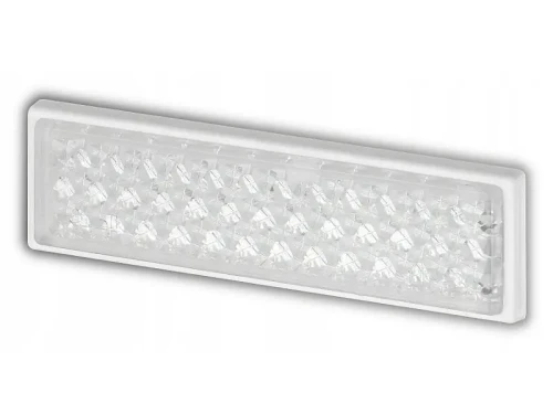 Odblask prostokątny biały na taśmie dwustronnej 21x72mm