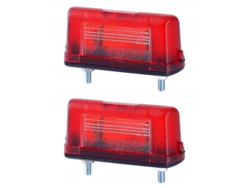 Lampa oświetlenia tablicy rejestracyjnej czerwona mała