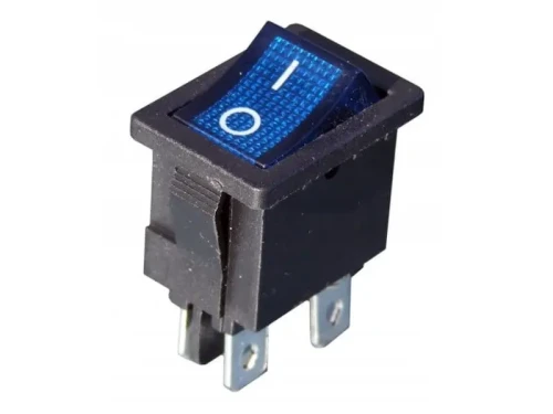 Przełącznik 12V 20A podświetlany 2-pozycyjny 2-torowy niebieski
