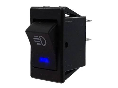 Przełącznik do świateł 12v podświetlany niebieski LED