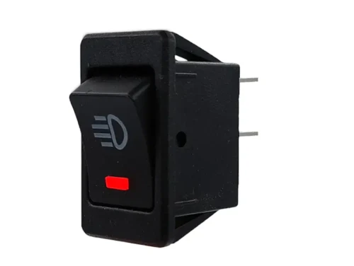 Przełącznik podświetlany do świateł 12V 35A czerwony LED