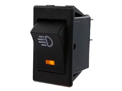 Przełącznik podświetlany do świateł 12V 35A żółty