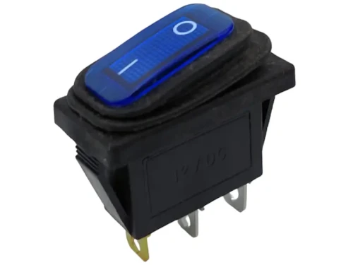 Przełącznik hermetyczny 12V 20A niebieski duży 2-pozycyjny