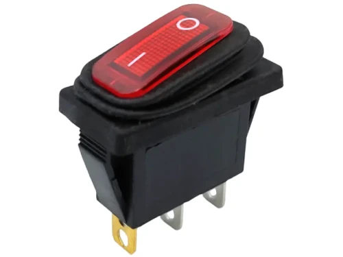 Przełącznik 12V 20A czerwony hermetyczny duży 2-pozycyjny