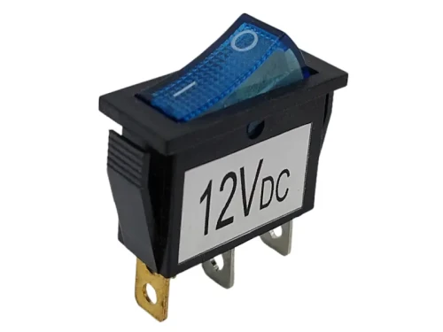 Przełącznik podświetlany 12V 20A niebieski 2-pozycyjny on-off
