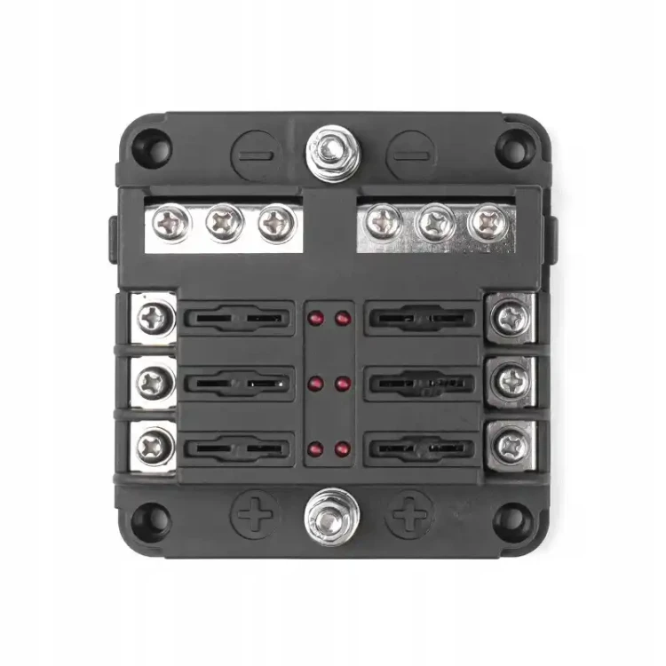 Skrzynka bezpiecznikowa UNI x6 z sygnalizacją LED