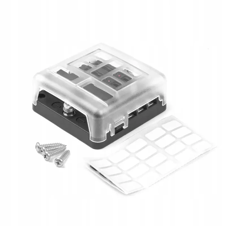 Skrzynka bezpieczników UNI x6 z kontrolką LED spalonego bezpiecznika