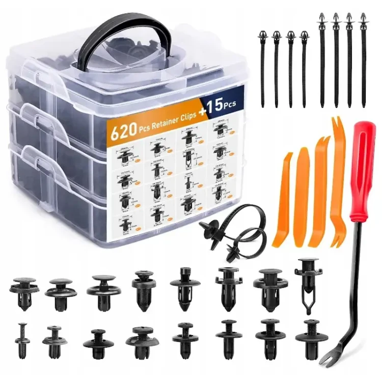 Zestaw spinek do tapicerki samochodowej ze ściągaczami