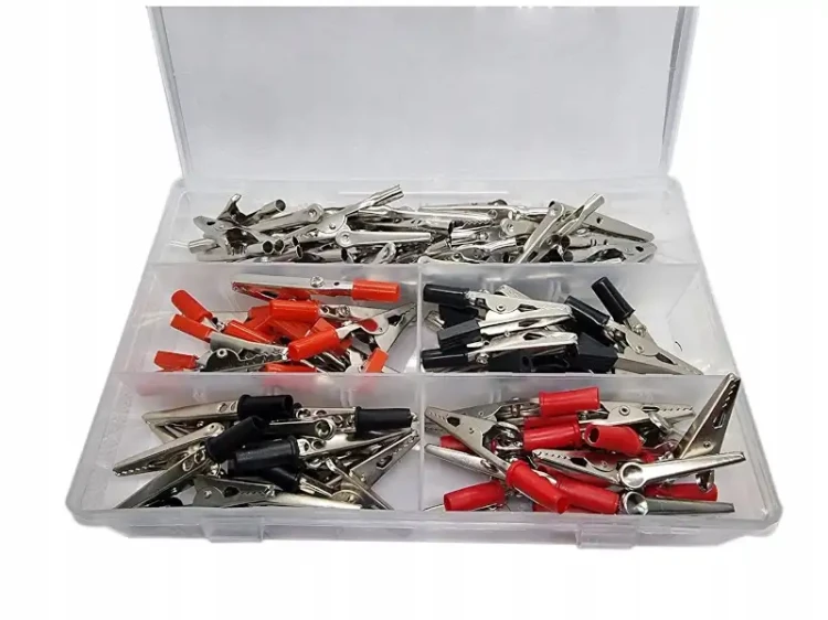 Krokodylki do kabli zestaw 100 szt.