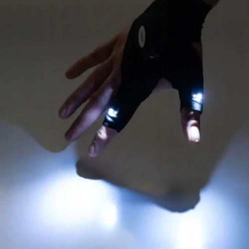 Rękawice robocze z latarką oświetlenie miejsca pracy