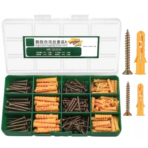 Kołki rozporowe i wkręty zestaw 180 szt.