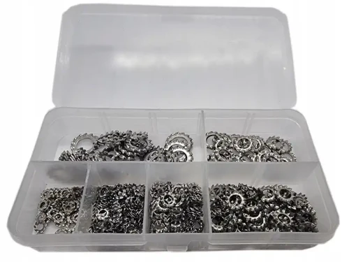 Podkładki sprężyste ząbkowane zestaw 300 szt.