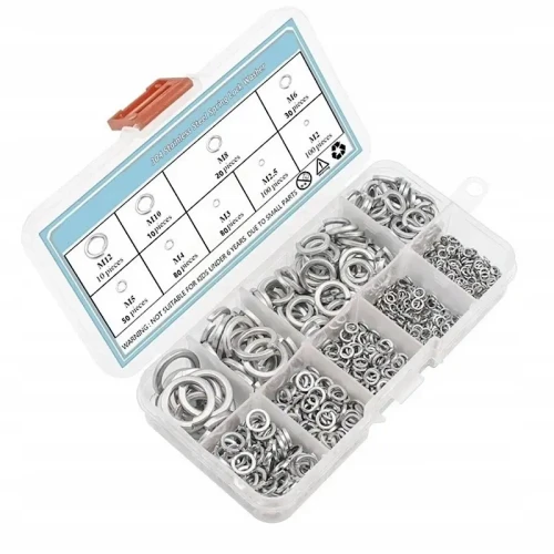 Podkładki sprężynowe nierdzewne 480 szt. zestaw