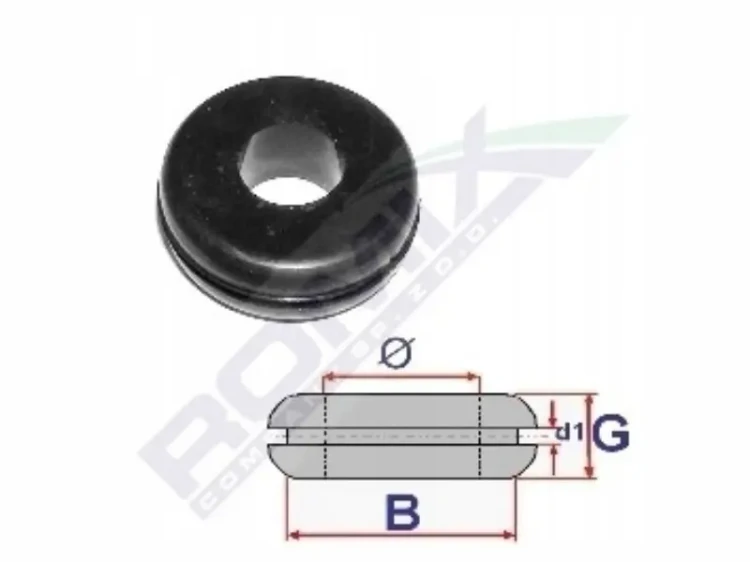 Przelotka gumowa 10mm/16mm wymiary