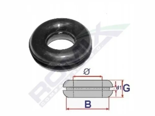 Przelotka gumowa  12mm/20mm wymiary