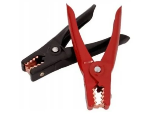 Krokodylki zaciski duże czerwony i czarny kpl. 2 szt.